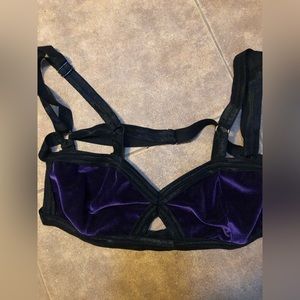 Solstice intimates purple velvet bralette
